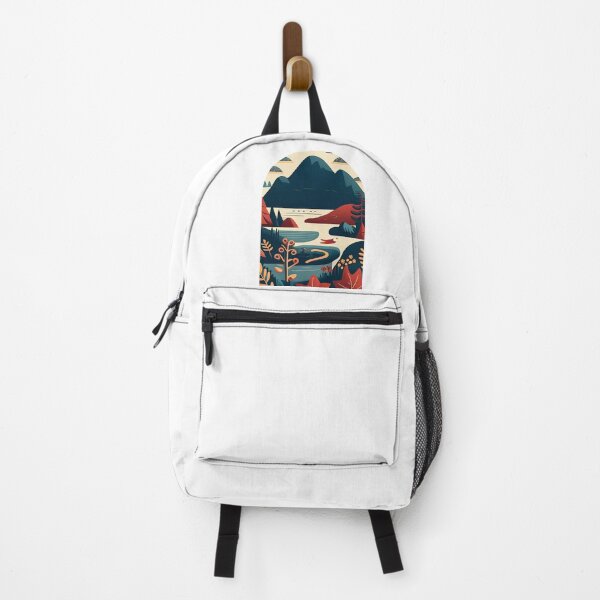 Item preview, Acadia National Park Scandinavian Folk Art Style Arch designed and sold by PikoApparel.