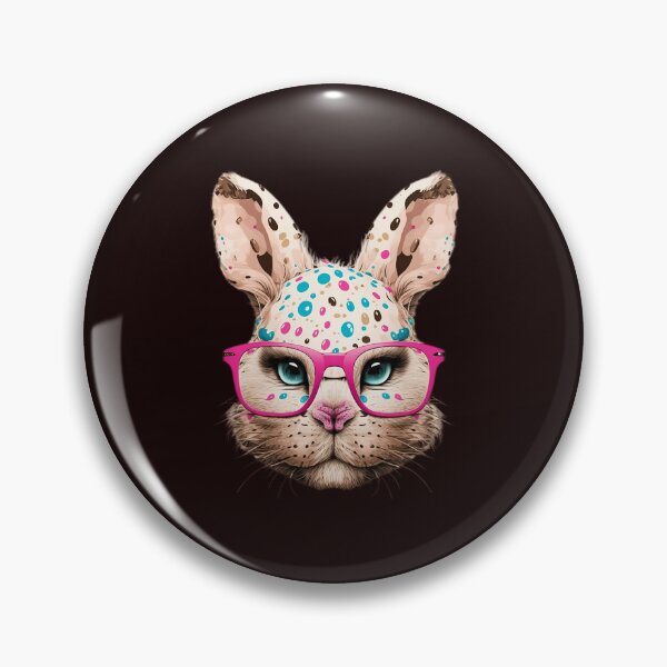 Artikelvorschau, Cute Bunny Face Leopard Pink Glasses Easter Day entworfen und verkauft von Cheeeeky.