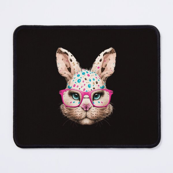 Item preview, Cute Bunny Face Leopard Pink Glasses Easter Day designed and sold by Cheeeeky.
