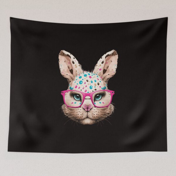 Item preview, Cute Bunny Face Leopard Pink Glasses Easter Day designed and sold by Cheeeeky.
