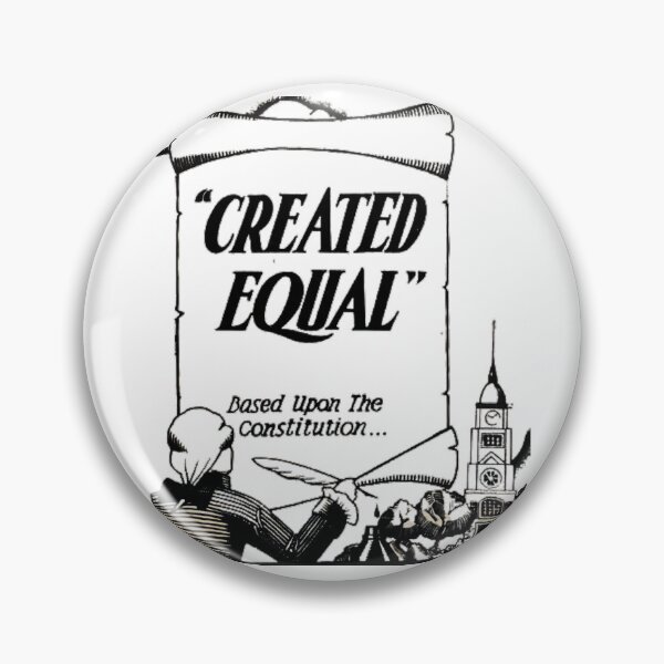 Item preview, Vintage 'Created Equal' Constitution Tee designed and sold by Satorizations.