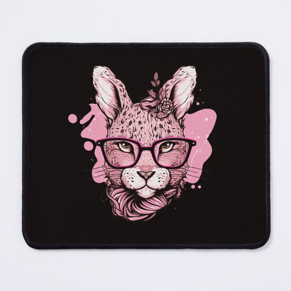 Item preview, Cute Bunny Face Pink Glasses Floral Leopard Easter Day designed and sold by Cheeeeky.