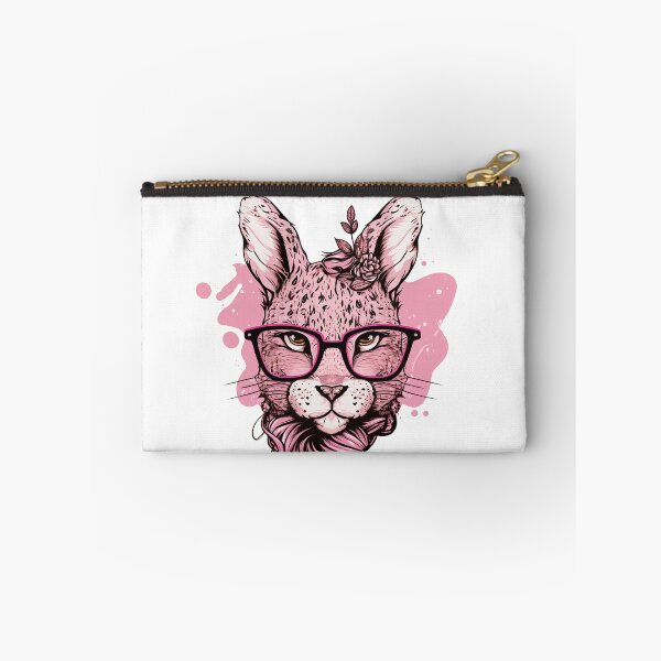 Item preview, Cute Bunny Face Pink Glasses Floral Leopard Easter Day designed and sold by Cheeeeky.