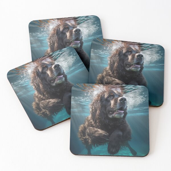 Item preview, Newfoundland dog swimming under water designed and sold by ebrawne.