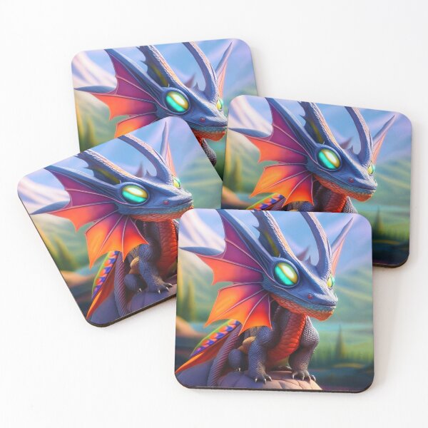 Item preview, Blue and Orange Baby Dragon with Mirrored Eyes designed and sold by dragynrain.