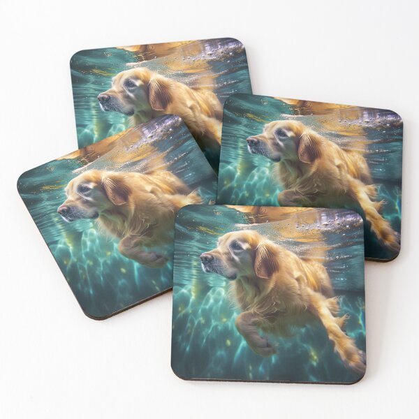 Item preview, Golden Retriever dog swimming under water designed and sold by ebrawne.