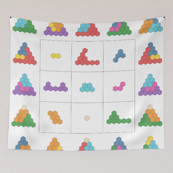 Item preview, Geometric Magic Square with Triangles white background designed and sold by puzzlewocky.