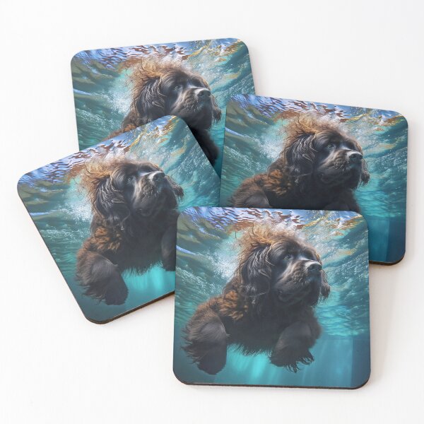 Item preview, Newfoundland dog swimming under water designed and sold by ebrawne.