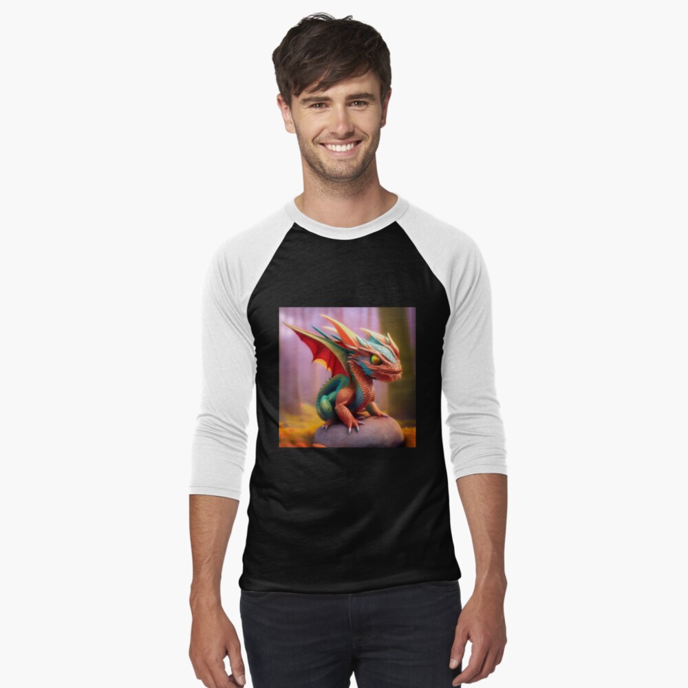 Item preview, Baseball ¾ Sleeve T-Shirt designed and sold by dragynrain.