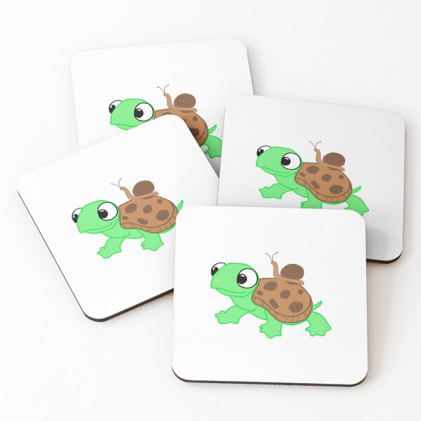 Item preview, Turtle with a snail friend on his back designed and sold by TheSmileStudio.