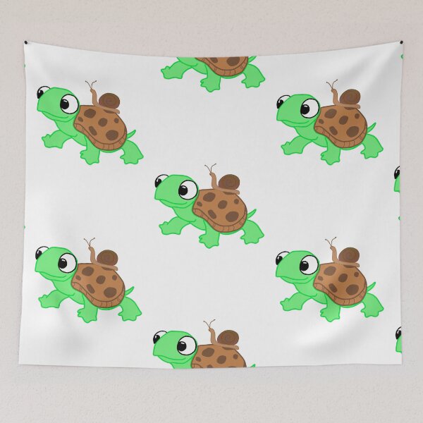 Item preview, Turtle with a snail friend on his back designed and sold by TheSmileStudio.