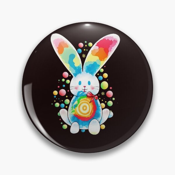 Aperçu de l'œuvre Cute Bunny Colorful Easter Egg Funny Bunny Easter créée et vendue par Cheeeeky.