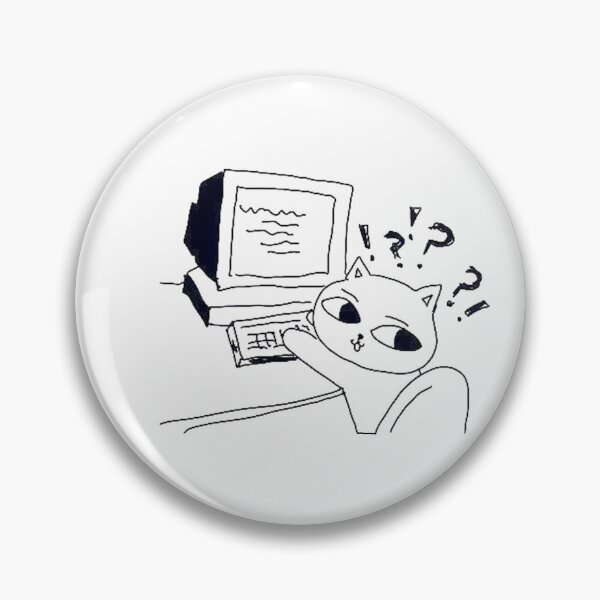 Item preview, cute cat typing away on the computer designed and sold by claywalkr.