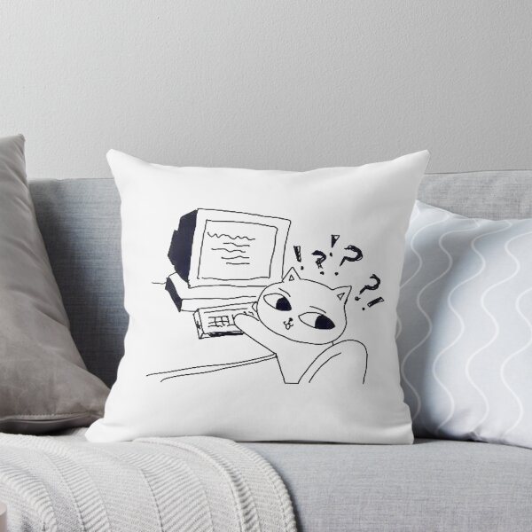 Item preview, cute cat typing away on the computer designed and sold by claywalkr.