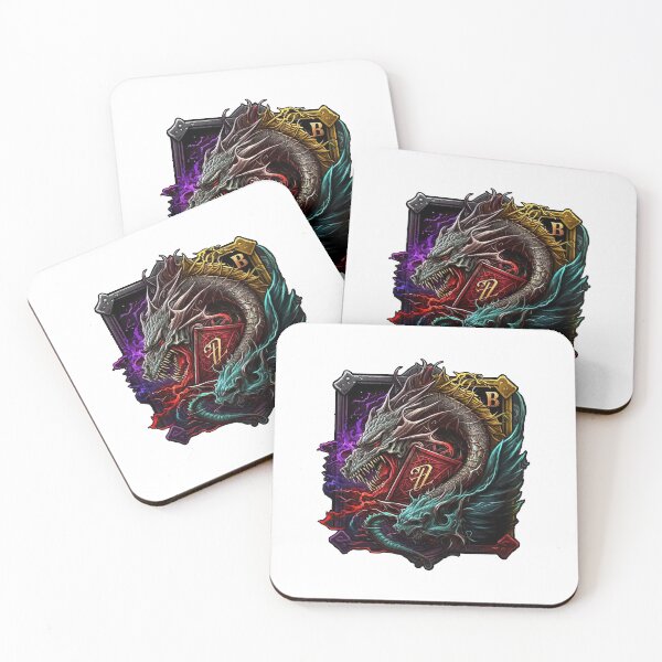 Item preview, Colorful Fantasy Design of a Silver Dragon with a Red Book designed and sold by Kalligraphika.