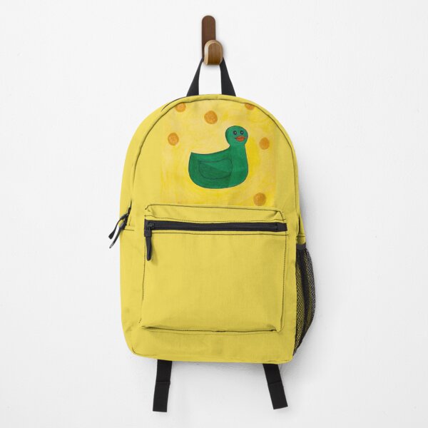 Item preview, Rainbow Rubber Duckies - Green Rubber Duckie with Yellow Background designed and sold by Caseymakesart.