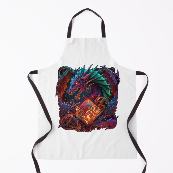 Item preview, Colorful Fantasy Design of a Green Dragon with a Fire Square designed and sold by Kalligraphika.
