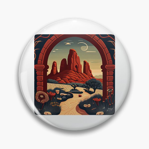 Item preview, Arches National Park Scandinavian Folk Art Style designed and sold by PikoApparel.