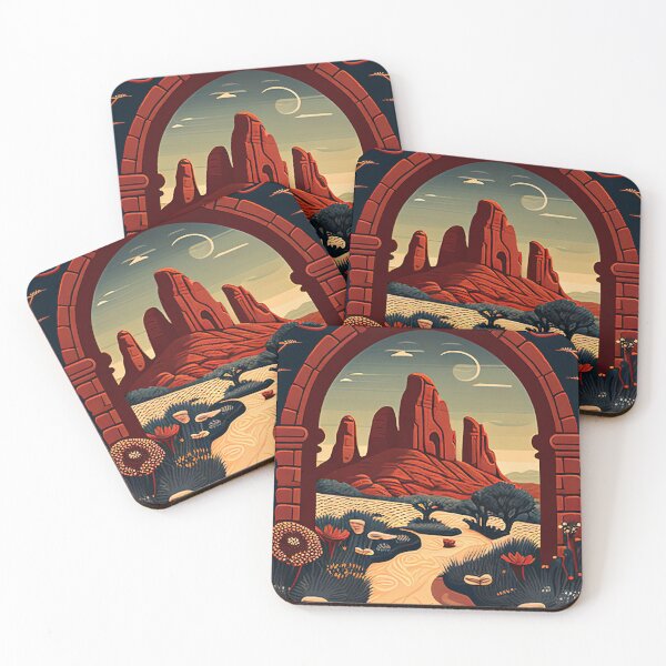 Item preview, Arches National Park Scandinavian Folk Art Style designed and sold by PikoApparel.