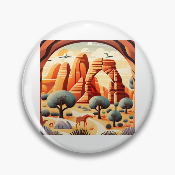 Item preview, Arches National Park Scandinavian Folk Art Style designed and sold by PikoApparel.