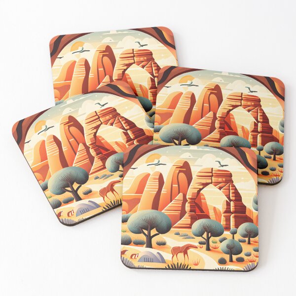 Item preview, Arches National Park Scandinavian Folk Art Style designed and sold by PikoApparel.