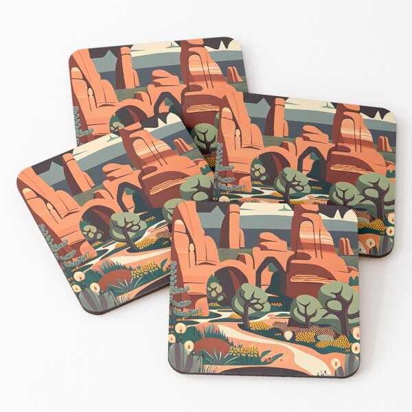 Item preview, Arches National Park Scandinavian Folk Art Style designed and sold by PikoApparel.