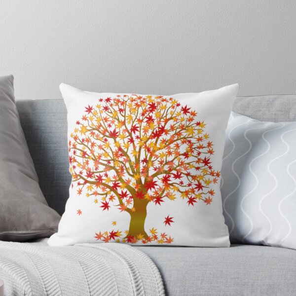 Item preview, Autumn Tree With Falling Leaves designed and sold by TheCatmeow2000.