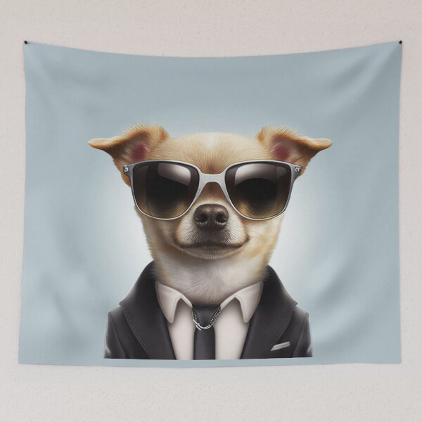 Item preview, CIA FBI Dog in Black Suit and Sunglasses is taking command designed and sold by ArtificialEye.
