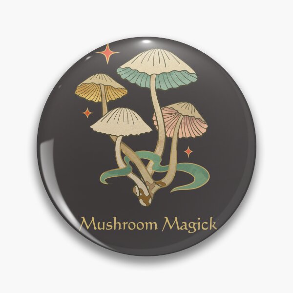 Item preview, Mushroom Magick Vintage Style Print designed and sold by LilCosmicCorner.