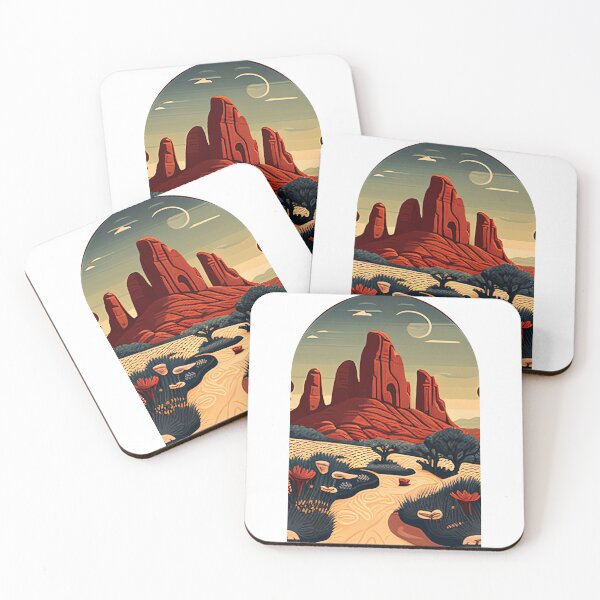 Item preview, Arches National Park Scandinavian Folk Art Style Arch designed and sold by PikoApparel.