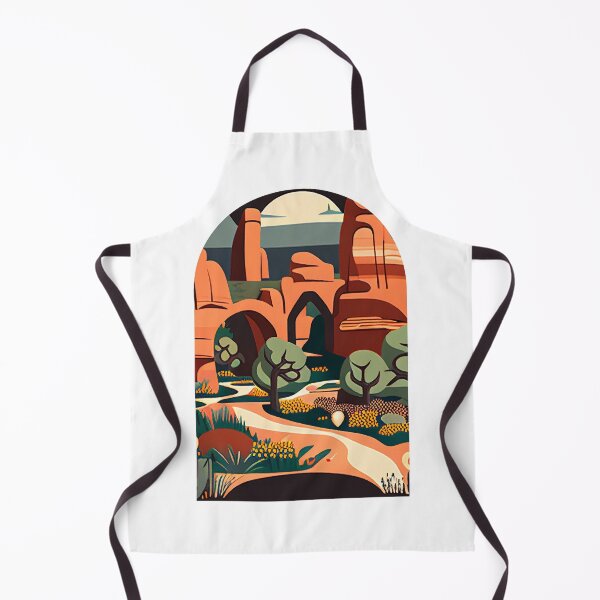 Item preview, Arches National Park Scandinavian Folk Art Style Arch designed and sold by PikoApparel.