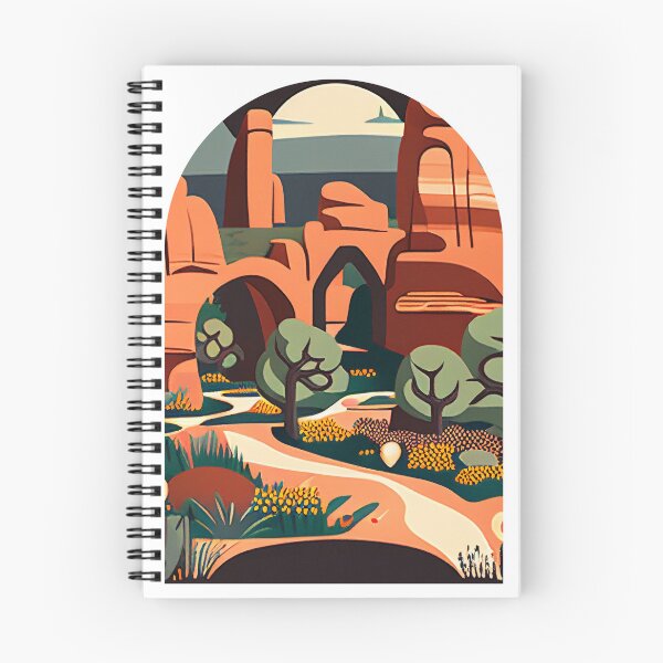 Item preview, Arches National Park Scandinavian Folk Art Style Arch designed and sold by PikoApparel.