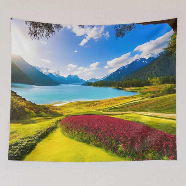 Item preview, The Mountain Lake designed and sold by PictureNZ.