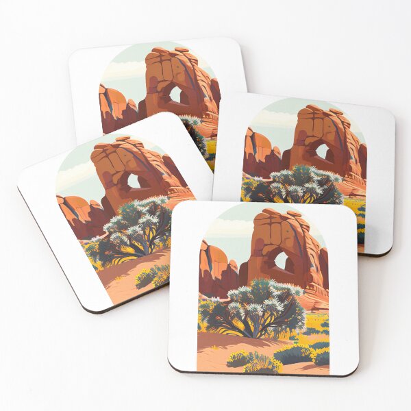 Item preview, Arches National Park Scandinavian Folk Art Style Arch designed and sold by PikoApparel.