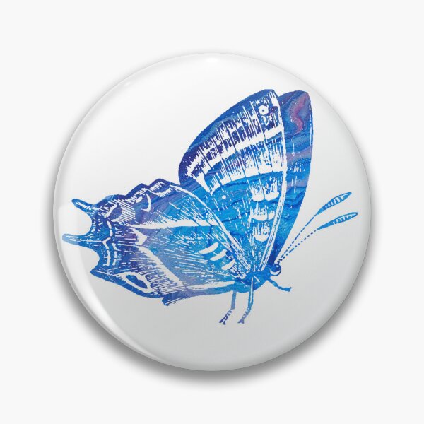 Item preview, Blue Vintage Butterfly designed and sold by greyjayarts.