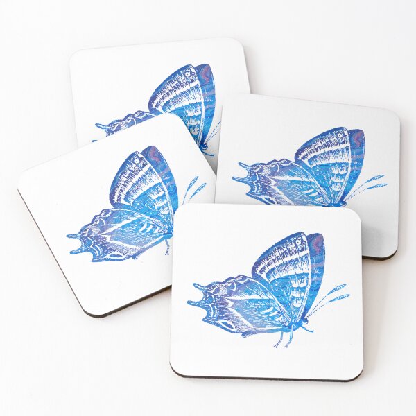Item preview, Blue Vintage Butterfly designed and sold by greyjayarts.