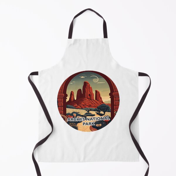 Item preview, Arches National Park Scandinavian Folk Art Style Circle designed and sold by PikoApparel.