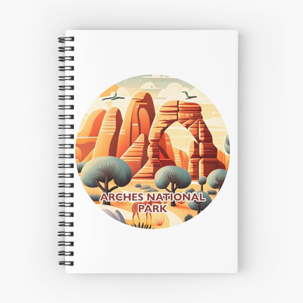 Item preview, Arches National Park Scandinavian Folk Art Style Circle designed and sold by PikoApparel.