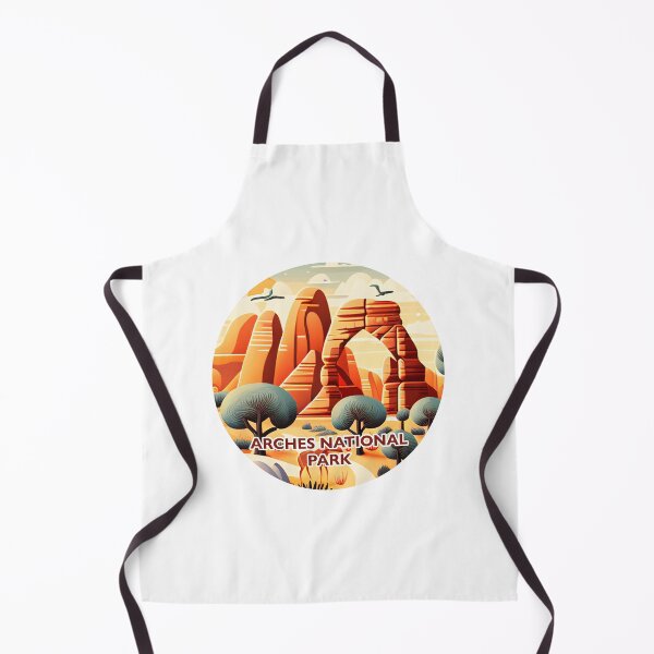 Item preview, Arches National Park Scandinavian Folk Art Style Circle designed and sold by PikoApparel.