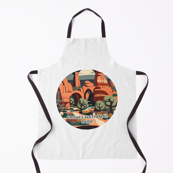 Item preview, Arches National Park Scandinavian Folk Art Style Circle designed and sold by PikoApparel.