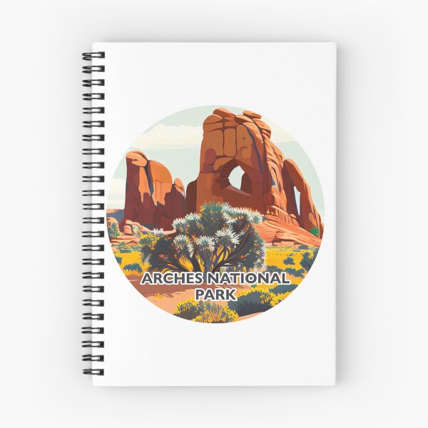 Item preview, Arches National Park Scandinavian Folk Art Style Circle designed and sold by PikoApparel.