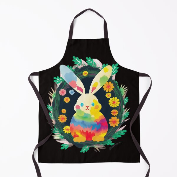 Aperçu de l'œuvre Cute Bunny Colorful Easter Egg Floral Funny Bunny Easter créée et vendue par Cheeeeky.