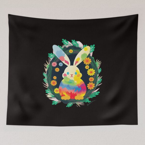 Item preview, Cute Bunny Colorful Easter Egg Floral Funny Bunny Easter designed and sold by Cheeeeky.