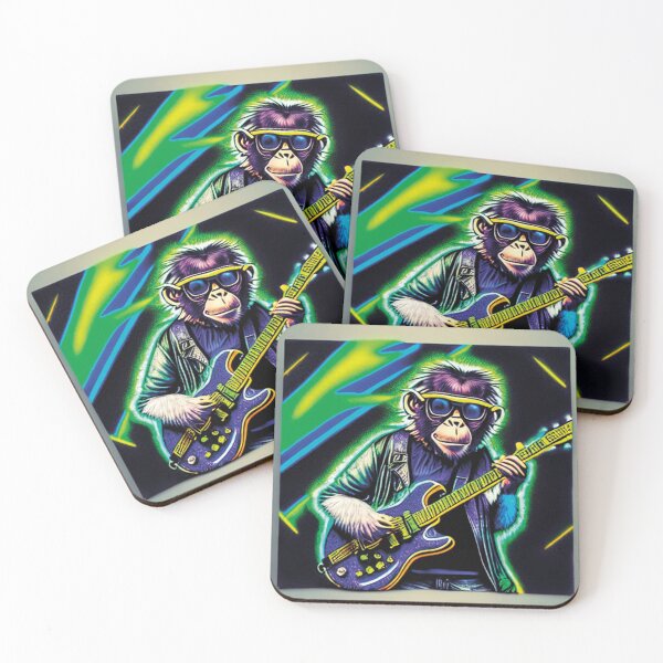 Item preview,  crazy monkey guitarist designed and sold by artegrafico92.