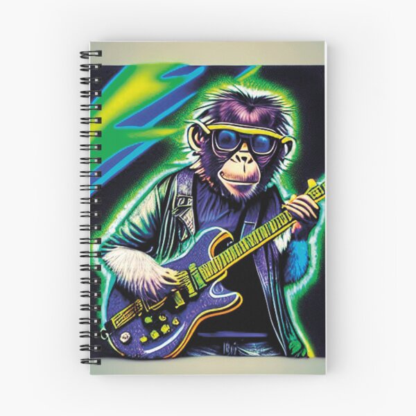 Item preview,  crazy monkey guitarist designed and sold by artegrafico92.