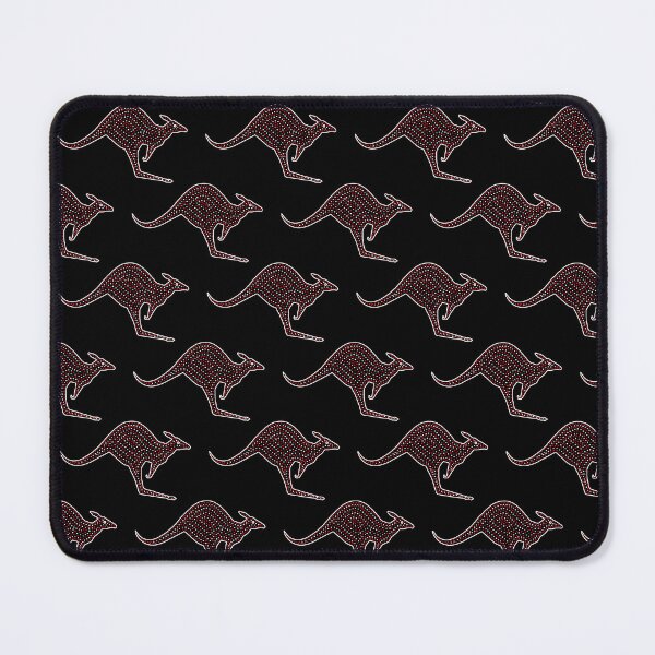 Item preview, KANGAROO PATTERN. ABORIGINAL DOT STYLE. ON BLACK. designed and sold by 5hertz.
