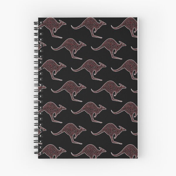 Item preview, KANGAROO PATTERN. ABORIGINAL DOT STYLE. ON BLACK. designed and sold by 5hertz.