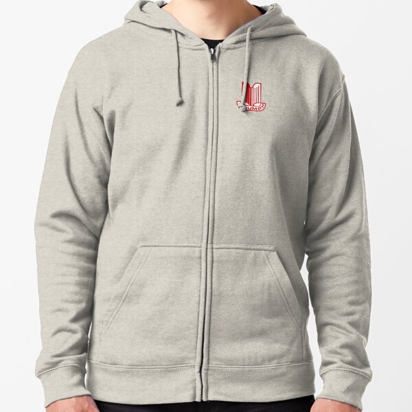 Triumph Shield Logo - Red Zipped Hoodie