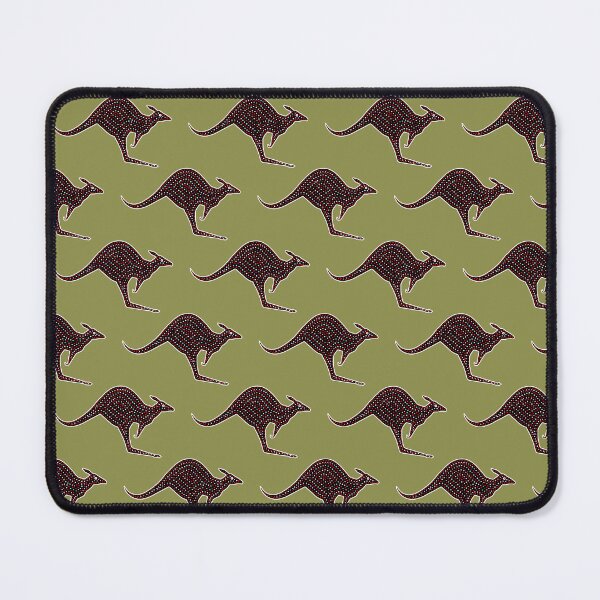 Item preview, KANGAROO PATTERN. ABORIGINAL DOT STYLE. ON GREEN. designed and sold by 5hertz.