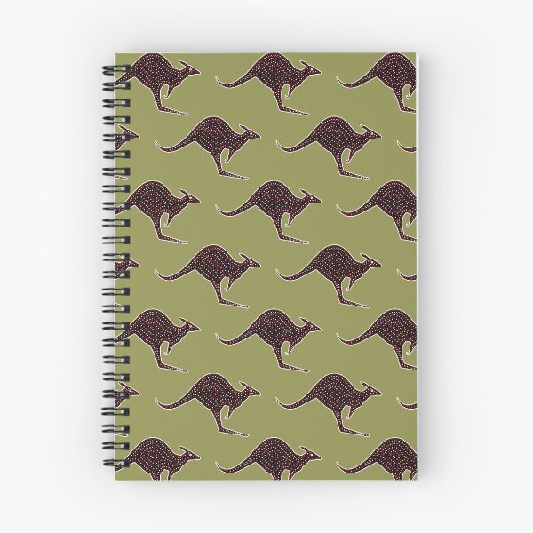 Item preview, KANGAROO PATTERN. ABORIGINAL DOT STYLE. ON GREEN. designed and sold by 5hertz.